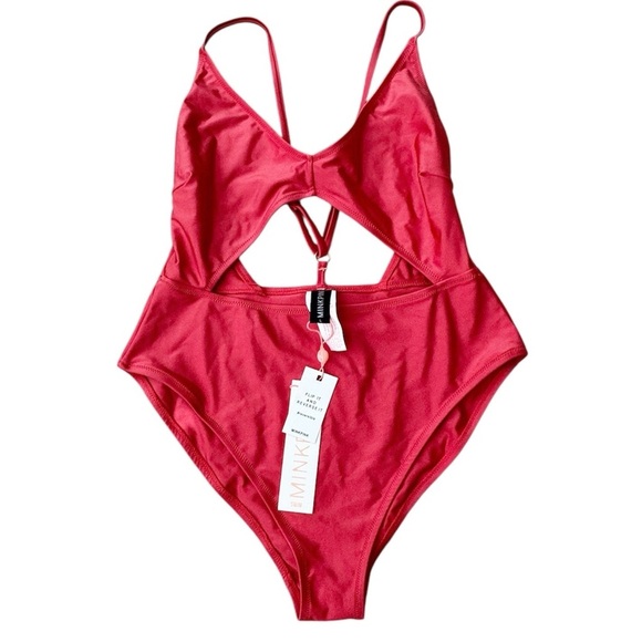 NWT MINKPINK Coral Reef Cut Out One Piece Swimsuit Size Large - Picture 4 of 10